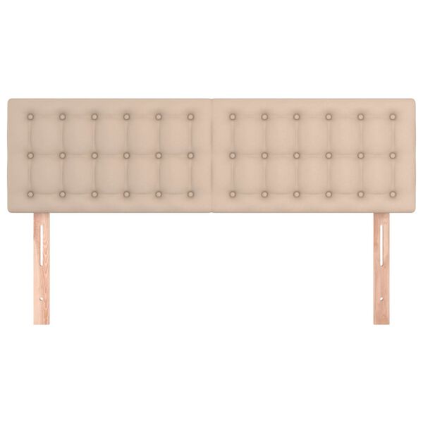 vidaXL Têtes de lit 2 pcs Cappuccino 72x5x78/88 cm Similicuir