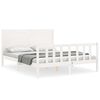 vidaXL Cadre de lit sans matelas blanc 160x200 cm bois de pin massif