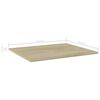 vidaXL Panneau de biblioth&egrave;que 4pcs Ch&ecirc;ne sonoma 60x50x1,5cm Agglom&eacute;r&eacute;
