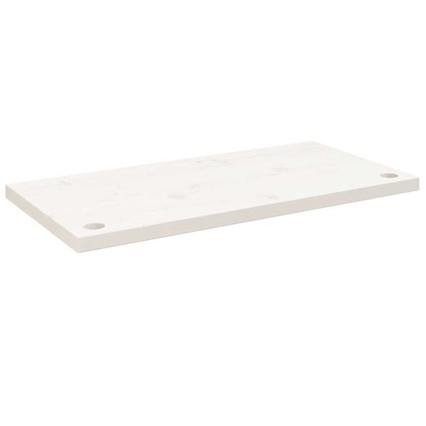 vidaXL Dessus de bureau blanc 80x40x2,5 cm bois massif de pin