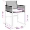 vidaXL Ensemble de salle &agrave; manger pour jardin 5 pcs Noir