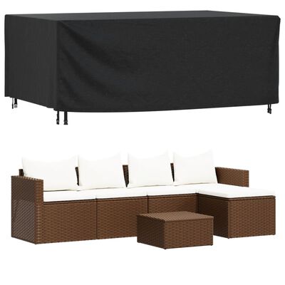 vidaXL Housse de salon de jardin noir 240x140x90 cm imperméable 420D