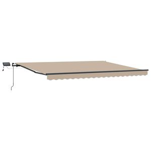 vidaXL Auvent r&eacute;tractable Beige 400 &times; 300 cm Tissu et Aluminium