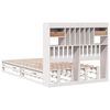 vidaXL Lit biblioth&egrave;que sans matelas blanc 135x190 cm bois pin massif
