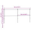 vidaXL T&ecirc;te de lit ch&ecirc;ne fum&eacute; 160 cm bois d'ing&eacute;nierie et acier