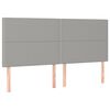 vidaXL Sommier &agrave; lattes de lit et matelas et LED Gris clair 180x200 cm