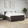 vidaXL Sommier &agrave; lattes de lit avec matelas Marron fonc&eacute; 180x200 cm