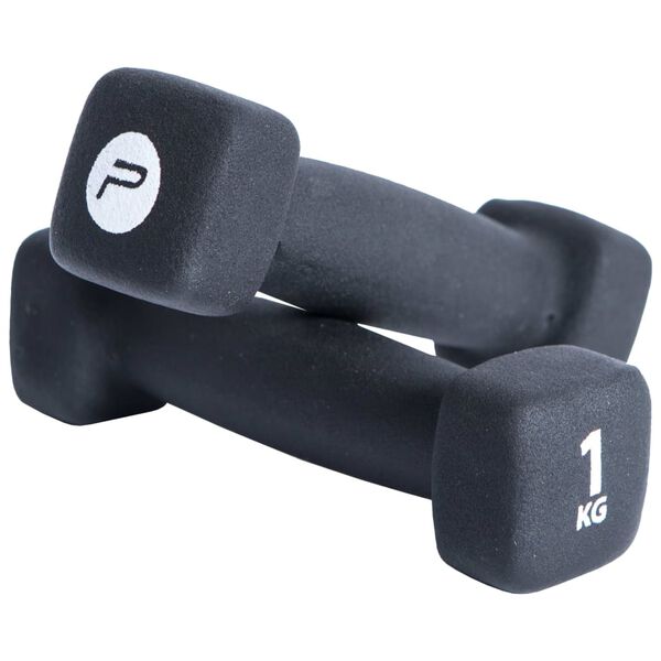 Pure2Improve Ensemble d'halt&egrave;res 2x1 kg N&eacute;opr&egrave;ne Noir