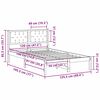 vidaXL Cadre de lit avec t&ecirc;te de lit Taupe 120 x 190 cm Pin massif