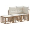 vidaXL Ensemble de canap&eacute;s d'ext&eacute;rieur 3 pc Naturel Polyester