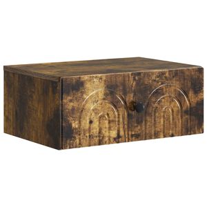 vidaXL Cabinet de chevet mural Ch&ecirc;ne fum&eacute; 49 x 34,5 x 20 cm
