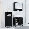 vidaXL Ensemble de mobilier de salle de bain 3 pcs Ch&ecirc;ne noir