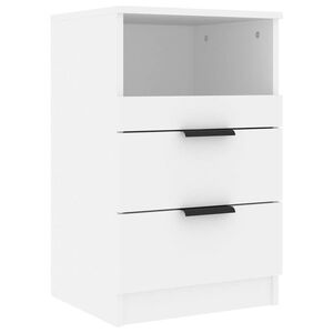 vidaXL Tables de chevet Blanc Standard Engineered wood