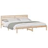 vidaXL Cadre de lit avec t&ecirc;te de lit Marron 180 x 210 cm Pin massif