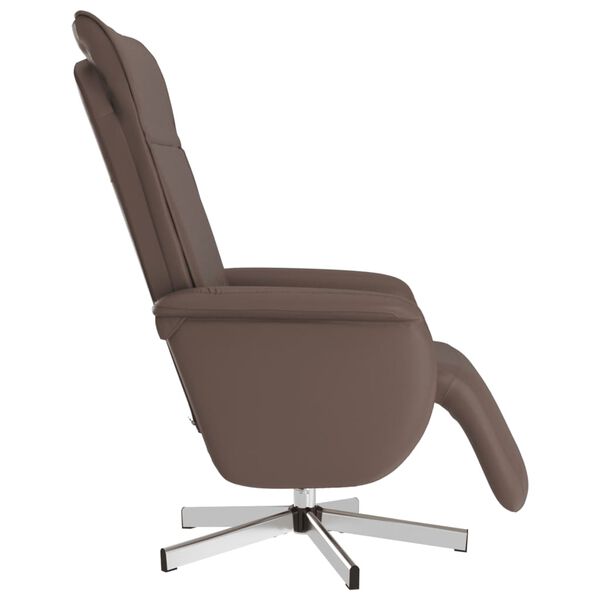 vidaXL Fauteuil inclinable de massage repose-pieds marron similicuir