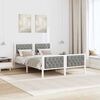 vidaXL Cadre de lit Gris clair 150 x 200 cm Pin massif