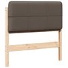 vidaXL T&ecirc;te de lit capitonn&eacute;e Marron et Taupe 90 cm Pin massif