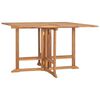 vidaXL Table &agrave; d&icirc;ner de jardin pliable 110x110x75 cm Teck massif