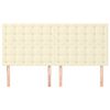 vidaXL T&ecirc;te de lit Cr&egrave;me 180x5x118/128 cm Similicuir