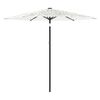 vidaXL Parasol de jardin avec m&acirc;t en acier blanc 223x223x213 cm
