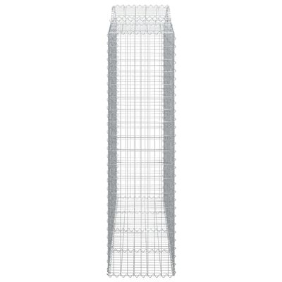 vidaXL Paniers à gabions arqués 11 pcs 200x50x180/200 cm Fer galvanisé