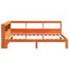 vidaXL Lit biblioth&egrave;que sans matelas cire marron 90x200 cm pin massif