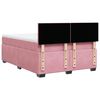 vidaXL Sommier &agrave; lattes de lit avec matelas Rose 160x200 cm Velours