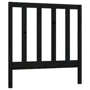 vidaXL T&ecirc;te de lit Noir 96x4x100 cm Bois massif de pin