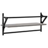 vidaXL &Eacute;tag&egrave;res murales avec barres 2 pcs sonoma gris 65x25x30 cm