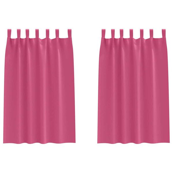 vidaXL Rideaux occultants avec anneaux 2 pcs Rose vif 175 x 140 cm