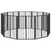 vidaXL Porte pour chien 10 pcs Noir 60 x 80 cm Acier galvanis&eacute;