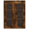 vidaXL Buffet haut Ch&ecirc;ne fum&eacute; 69,5x34x180 cm Bois d'ing&eacute;nierie