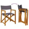 vidaXL Chaises pliables de jardin lot de 6 gris fonc&eacute; tissu