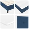 vidaXL Lit boxspring avec matelas avec matelas Bleu 200 x 200 cm tissu