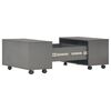 vidaXL Table basse Gris brillant 60x60x35 cm Bois d'ing&eacute;nierie