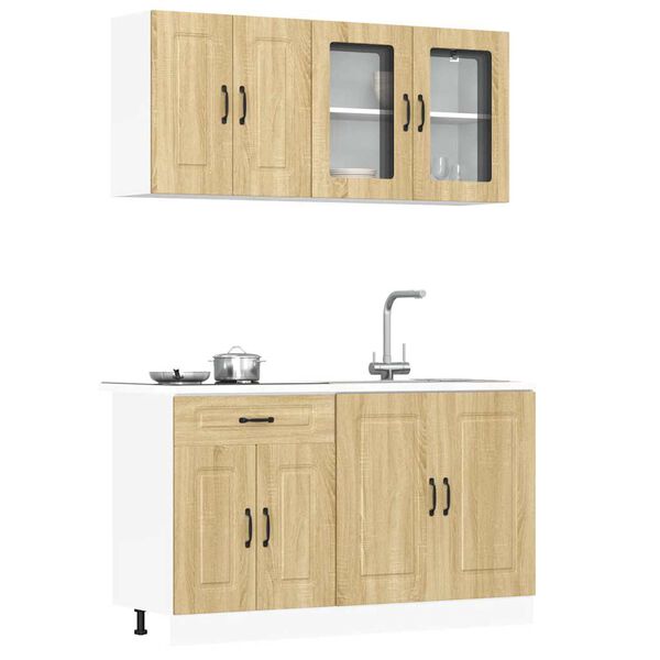 vidaXL Ensemble d'armoires de cuisine 4 pcs Kalmar bois d'ing&eacute;nierie