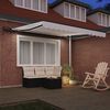vidaXL Auvent R&eacute;tractable Blanc 350 x 250 cm tissu