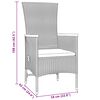 vidaXL Ensemble de salle &agrave; manger pour jardin avec coussin 7 pcs Gris