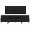 vidaXL Lit &agrave; ressorts avec matelas Noir 200 x 200 cm tissu