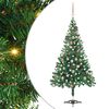 vidaXL Arbre de No&euml;l artificiel pr&eacute;-&eacute;clair&eacute;/boules 120 cm 230 branches