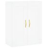 vidaXL Buffet haut Blanc 69,5x34x180 cm Bois d'ing&eacute;nierie