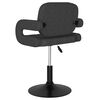 vidaXL Chaises pivotantes &agrave; manger lot de 4 Gris fonc&eacute; Tissu