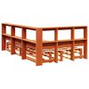 vidaXL Lit biblioth&egrave;que sans matelas cire marron 120x200 cm pin massif