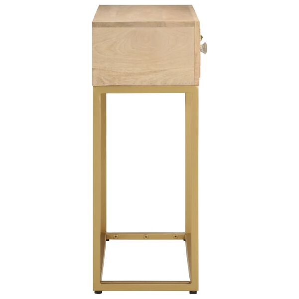 vidaXL Table console 90x30x76 cm bois massif de manguier et fer