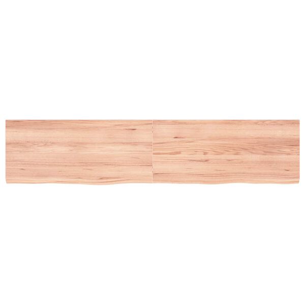 vidaXL Comptoir de salle de bain marron 180x40x(2-4) cm bois trait&eacute;