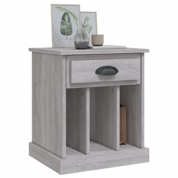vidaXL Table de chevet sonoma gris 43x36x50 cm