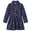 Robe pour enfants &agrave; manches longues bleu marine 104