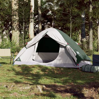 vidaXL Tente de camping à dôme 2 personne vert imperméable