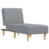 vidaXL Chaise longue gris clair tissu