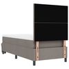 vidaXL Lit &agrave; ressorts avec matelas Taupe 100 x 200 cm tissu
